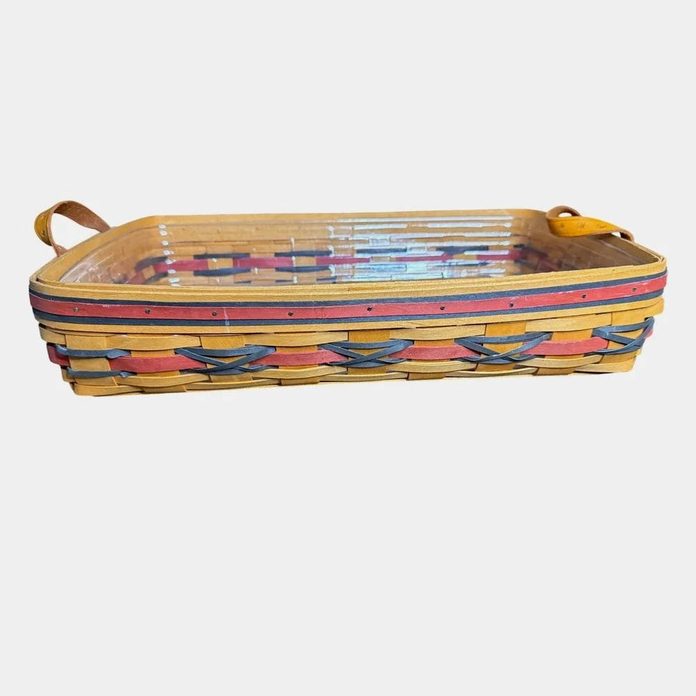 Longaberger 2000 Century Celebration Basket Large Serving Tray with Liners 18x12